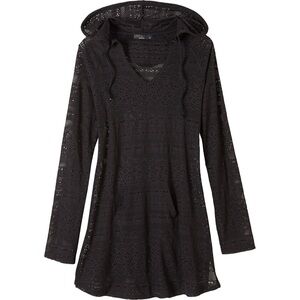 prAna Luiza Tunic Beach Swim Cover Up Black Large